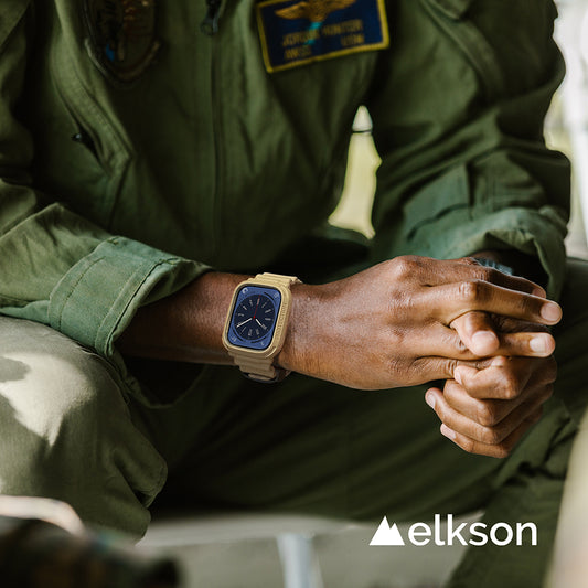 Elkson Apple Watch 9/8/7/6/5/4/SE Quattro Pro柔韌透氣耐磨TPU一體成形軍規錶帶38-45mm (品牌直送)