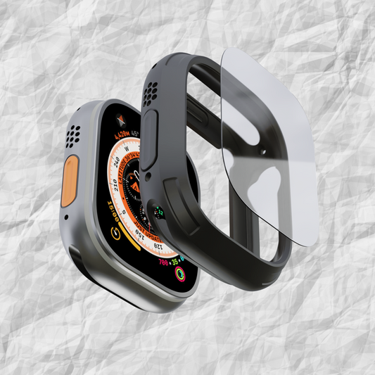 加拿大elkson Apple Watch Ultra 1 – 3 49mm Quattro Max軍規保護殼+保護貼套組(附貼膜神器) (品牌直送)