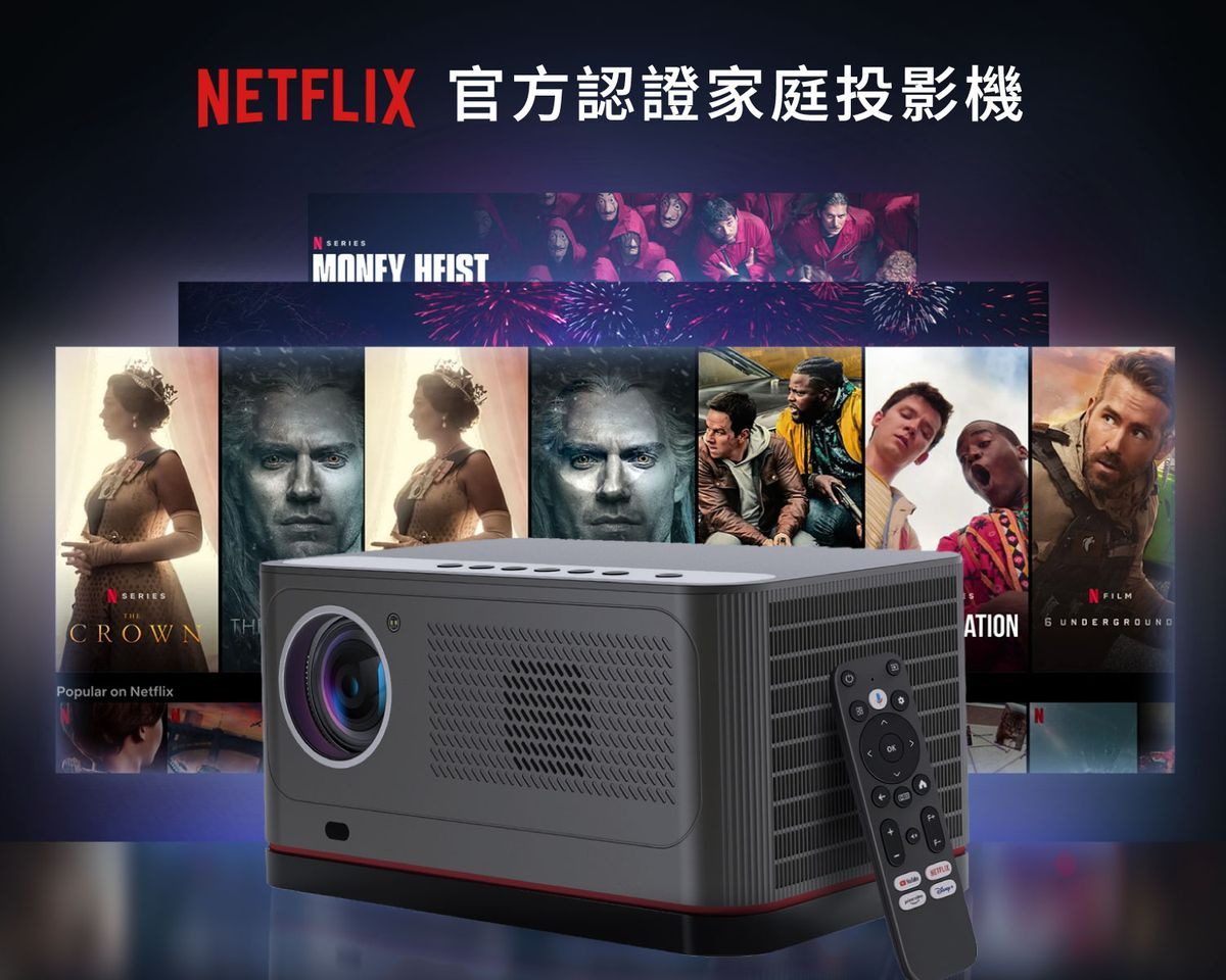 ETOE Whale Pro 1500ANSI Ultra-High Lumen Projector | Latest Android TV 14 System with 1080p FHD