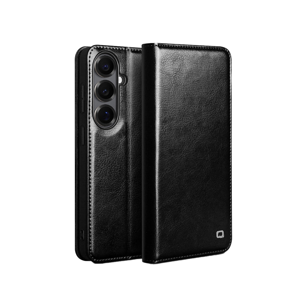 QIALINO SAMSUNG S26 Series 5G Genuine Leather Classic Case Cowhide Phone Cover (Brand Direct)