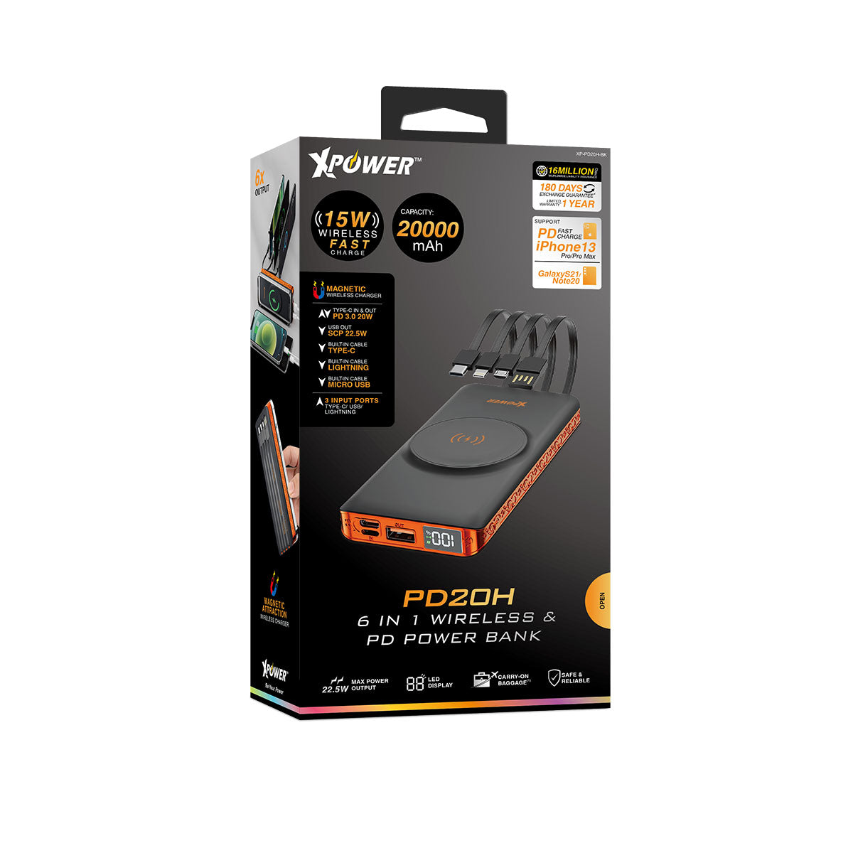 XPower PD20H 6合1多功能無線充電器(品牌直送)