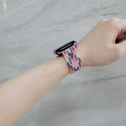 HAPS Chap. 粉灰尼龍編織彈力Apple Watch錶帶 (品牌直送)