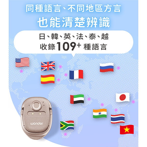 Wonder 首個跨軟體 廣東話語音直接轉寫翻譯機 | 適用於WhatsApp 或 Line 等APP (現貨發售)