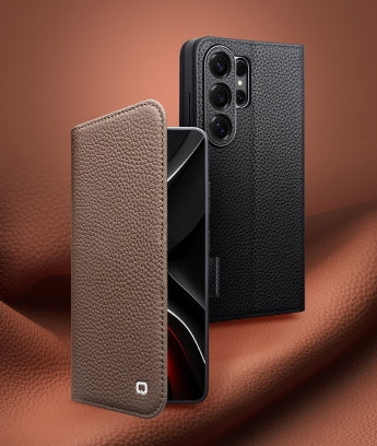 QIALINO SAMSUNG S26 Ultra 5G Genuine Leather Lychee Pattern Case (Direct from Brand)
