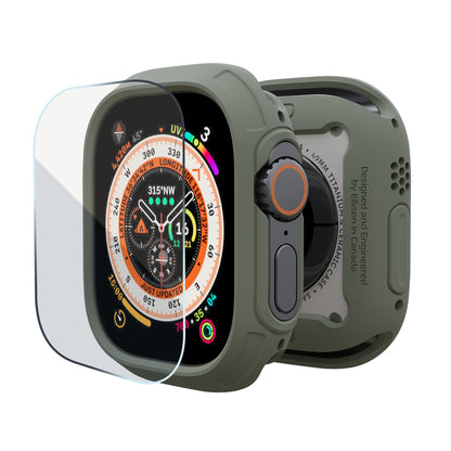加拿大elkson Apple Watch Ultra 1 – 3 49mm Quattro Max軍規保護殼+保護貼套組(附貼膜神器) (品牌直送)