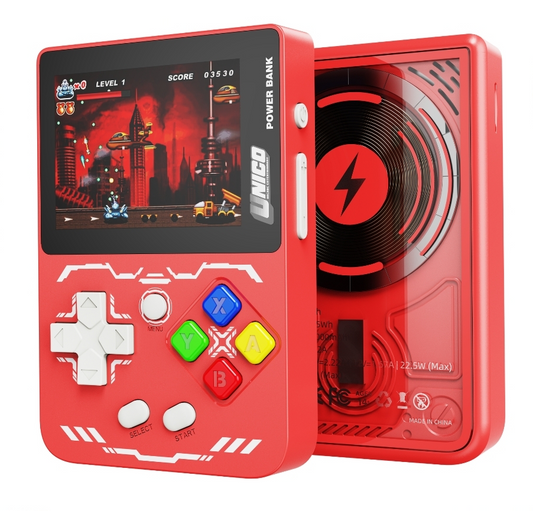 [3C認證] UNICO 便攜遊戲機充電寶 5,000mAh – PB2 (紅色) [磁吸充電 + 打機 2合1] (品牌直送)