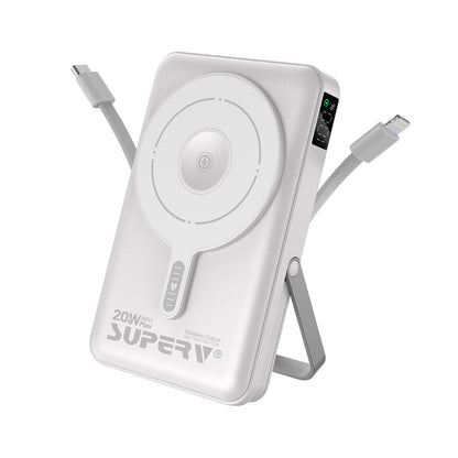 SUPERV CCC認證 可上機 4合1 LED顯示屏無線移動電源 F45 (品牌直送)