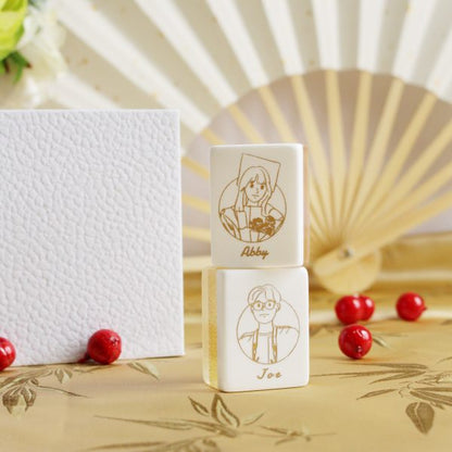 Day Day Print 創意圖案客製化便攜式麻將 雕刻定制logo 便攜式麻將 個性禮品 (品牌直送)