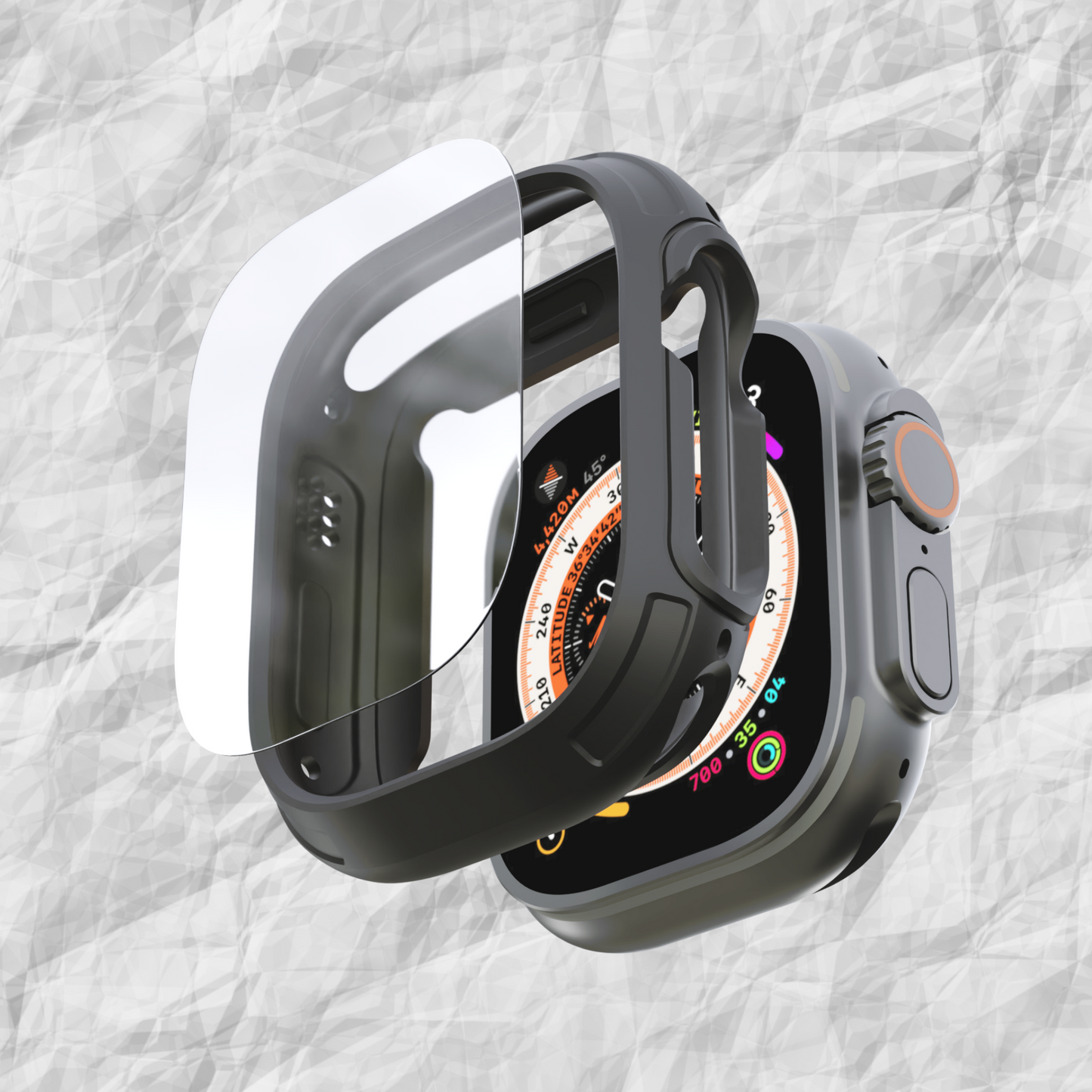 加拿大elkson Apple Watch Ultra 1 – 3 49mm Quattro Max軍規保護殼+保護貼套組(附貼膜神器) (品牌直送)