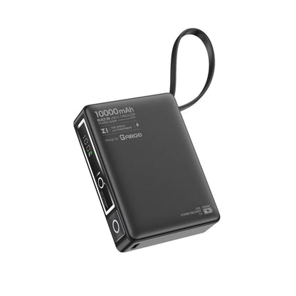 ARGO Z1 10000mAh 自帶線快充充電器 + 雙Type-C頭充電線優惠組合 (品牌直送)