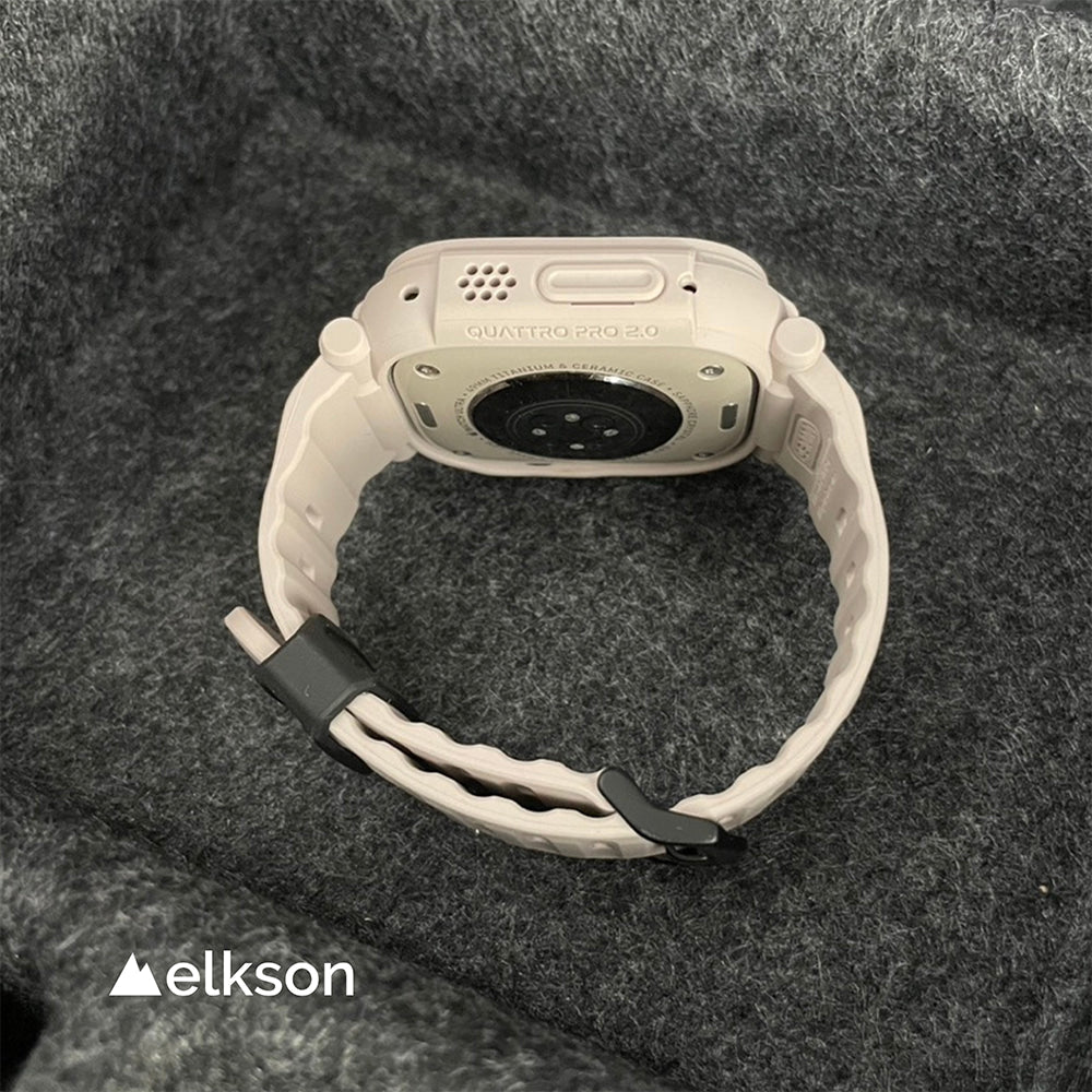 Elkson Apple Watch Ultra 1-3 Quattro Pro 2.0 一體成形軍規錶帶+9H鋼化膜套組_49mm (品牌直送 )