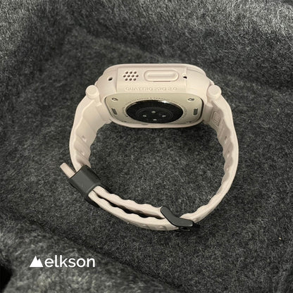 Elkson Apple Watch Ultra 1-3 Quattro Pro 2.0 一體成形軍規錶帶+9H鋼化膜套組_49mm (品牌直送 )