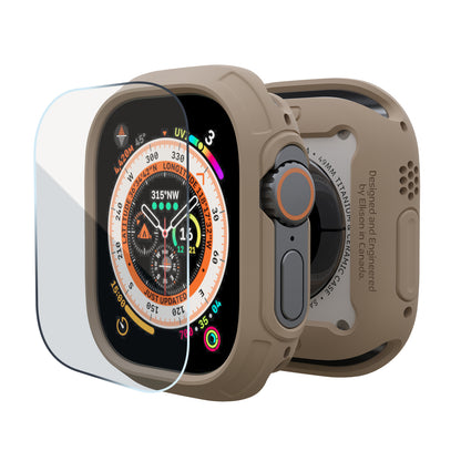 加拿大elkson Apple Watch Ultra 1 – 3 49mm Quattro Max軍規保護殼+保護貼套組(附貼膜神器) (品牌直送)