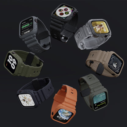Elkson Apple Watch 9/8/7/6/5/4/SE Quattro Pro柔韌透氣耐磨TPU一體成形軍規錶帶38-45mm (品牌直送)