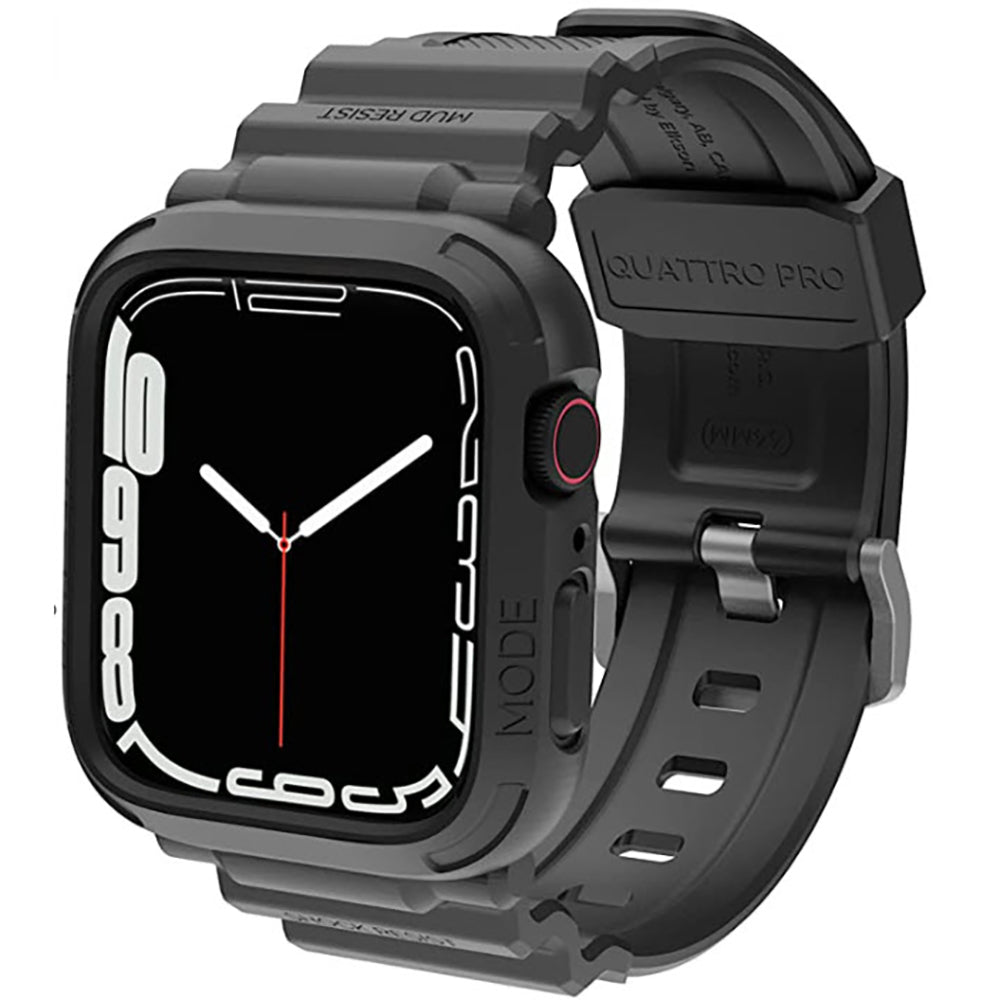 Elkson Apple Watch 9/8/7/6/5/4/SE Quattro Pro柔韌透氣耐磨TPU一體成形軍規錶帶38-45mm (品牌直送)