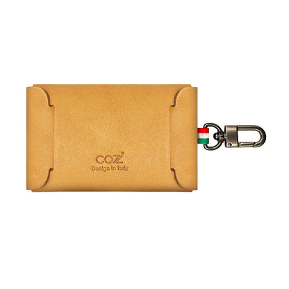 COZI – 100%植鞣革 鑰匙零錢包 鑰匙環零錢包 鑰匙鉤扣零錢包 零錢包 – 可攜帶零錢、卡片、對摺紙幣、鑰匙(品牌直送)
