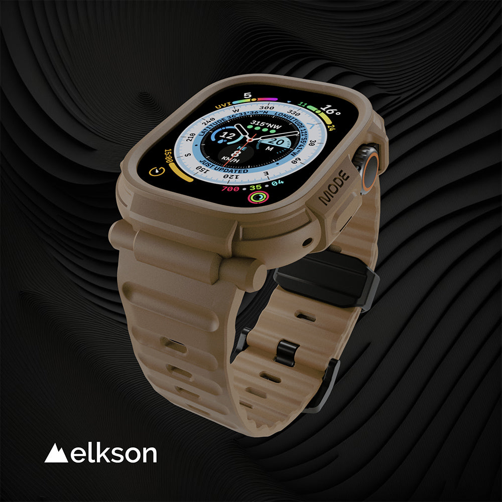 Elkson Apple Watch Ultra 1-3 Quattro Pro 2.0 一體成形軍規錶帶+9H鋼化膜套組_49mm (品牌直送 )