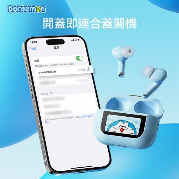 Беспроводные Bluetooth-наушники с шумоподавлением Doraemon и сенсорным интеллектуальным экраном (прямая доставка от бренда)