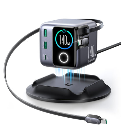 JOYROOM PODIX 140W GaN快充5合1自動捲線充電器 (現貨發售)