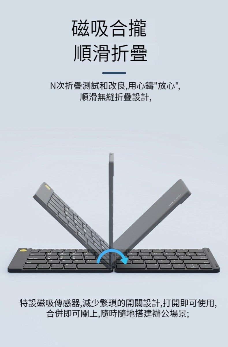 DeLUX MF10 Wireless Bluetooth Foldable Keyboard and Mouse Combo (Direct from Brand)