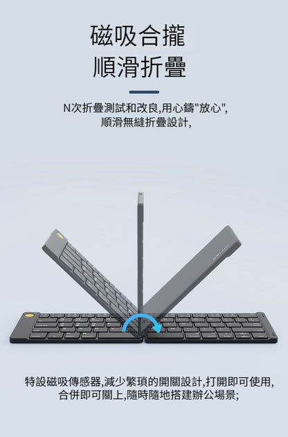 DeLUX MF10 Wireless Bluetooth Foldable Keyboard and Mouse Combo (Direct from Brand)