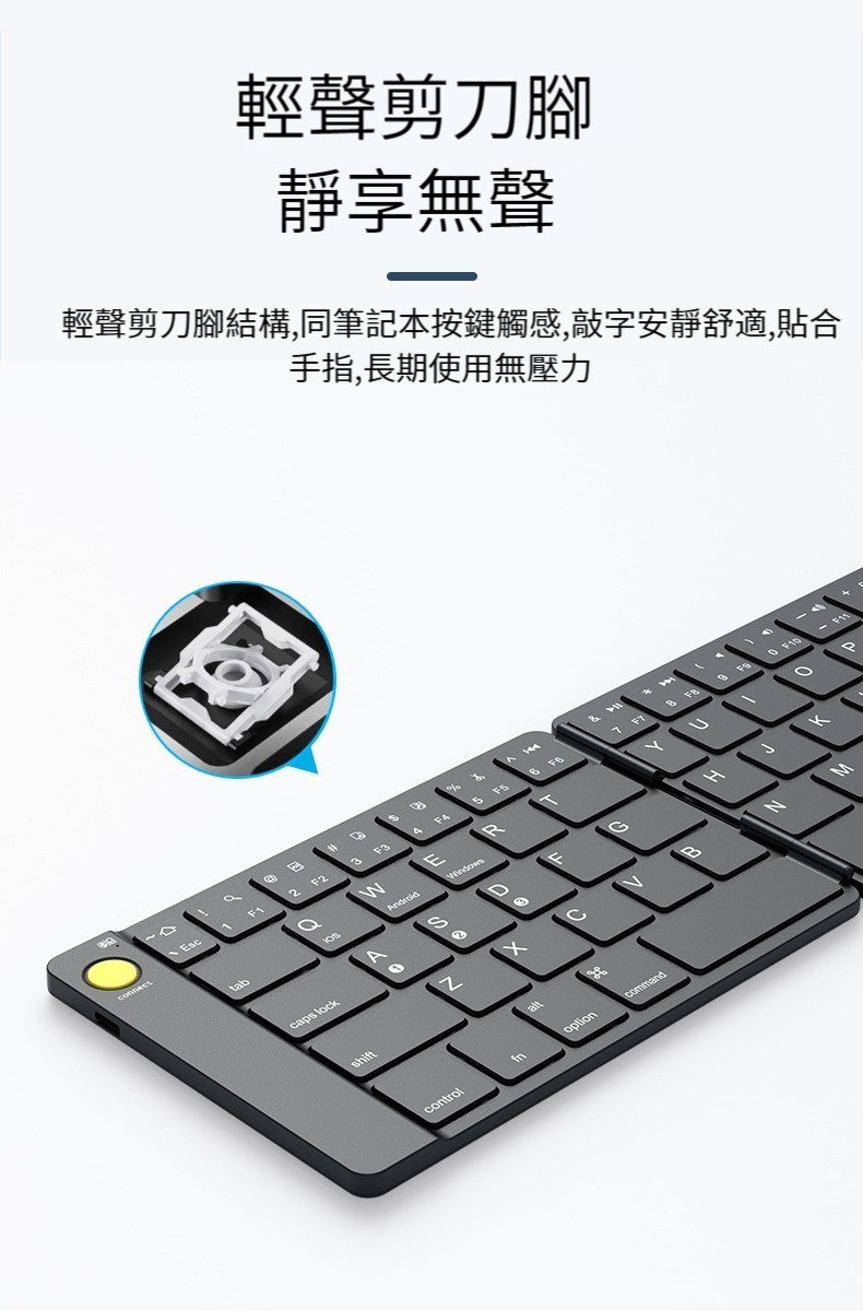 DeLUX MF10 Wireless Bluetooth Foldable Keyboard and Mouse Combo (Direct from Brand)