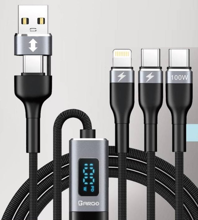 ARGO Z1 10000mAh 自帶線快充充電器 + 雙Type-C頭充電線優惠組合 (品牌直送)