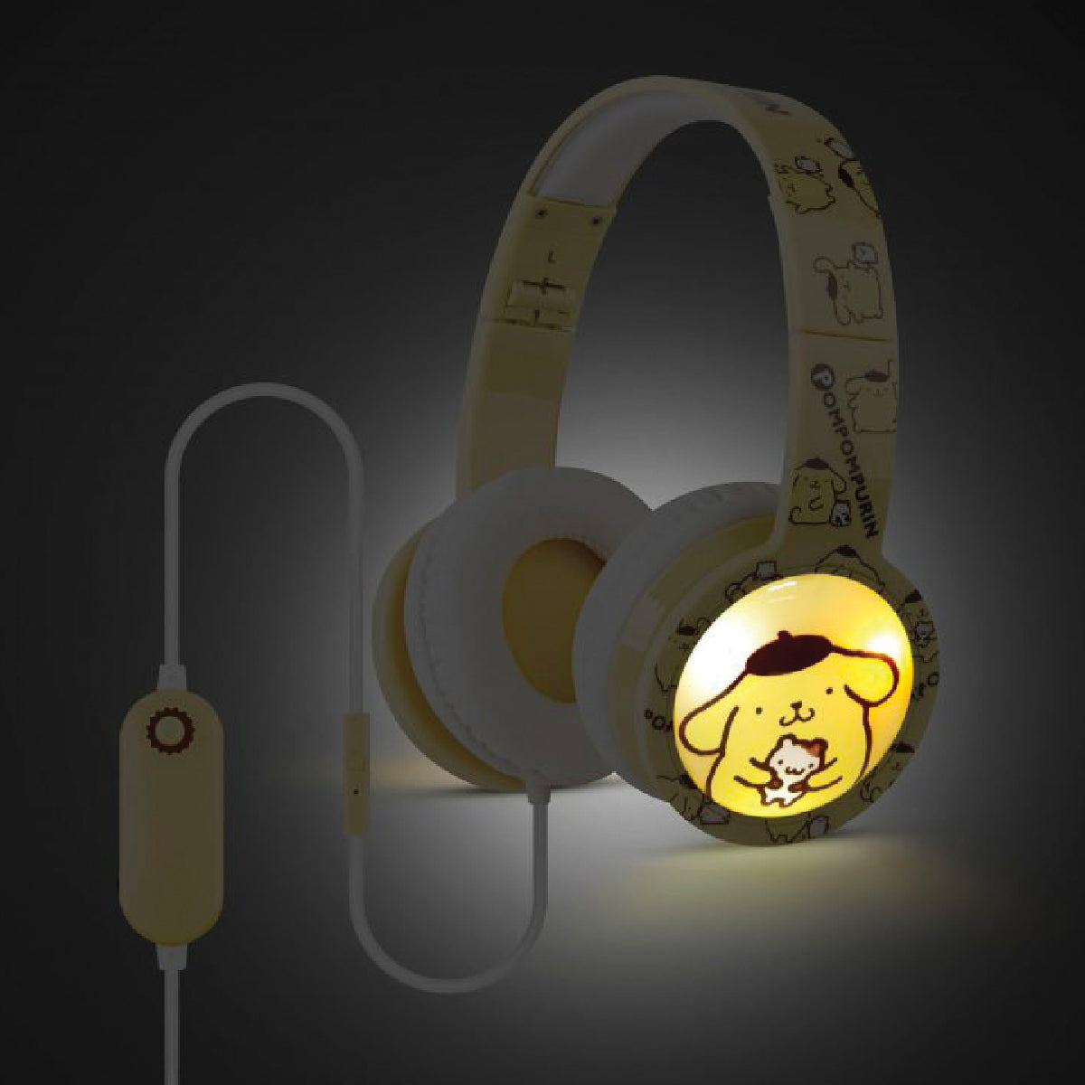兒童安全閃燈耳機備有線咪及遙距音控 – Pompompurin (品牌直送)