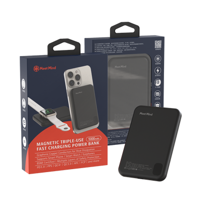 Meet Mind 5000mAh Mini Magsafe 3in1磁吸快充行動電源 (品牌直送)