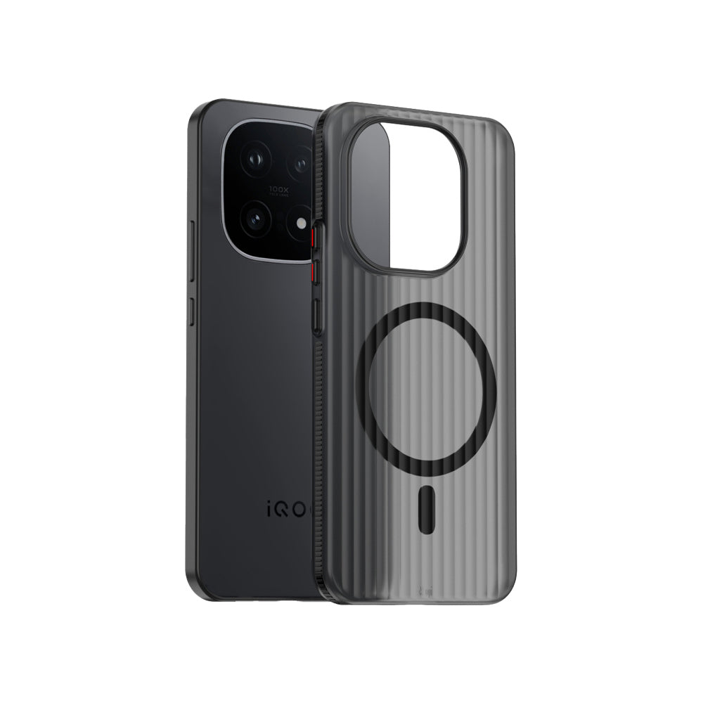 QinD iQOO 15 5G Grating Ice Mist Magnetic Case, Corrugated Ice Mist Magnetic Case, Phone Case, Supports MagSafe (Direct from Brand)