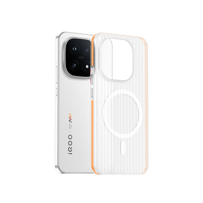 QinD iQOO 15 5G Grating Ice Mist Magnetic Case, Corrugated Ice Mist Magnetic Case, Phone Case, Supports MagSafe (Direct from Brand)