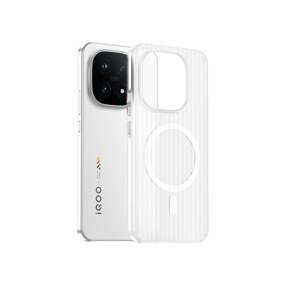 QinD iQOO 15 5G Grating Ice Mist Magnetic Case, Corrugated Ice Mist Magnetic Case, Phone Case, Supports MagSafe (Direct from Brand)