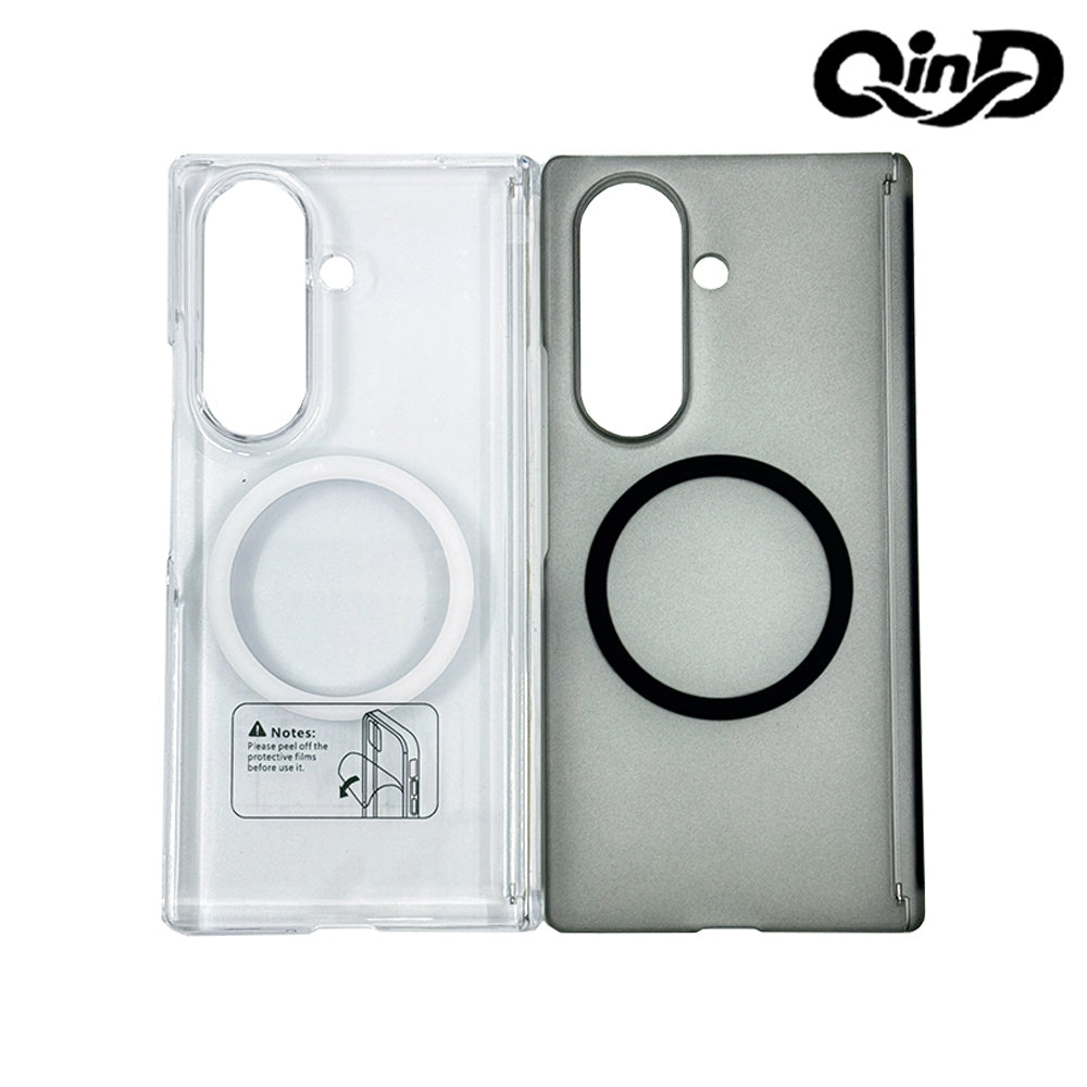 QinD SAMSUNG 三星 Z Fold 7 5G 雙中軸磁吸保護殼 手機殼 支援MagSafe (二色可選) (品牌直送)