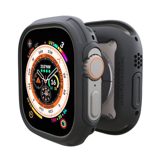 加拿大elkson Apple Watch Ultra 1 – 3 49mm Quattro Max軍規保護殼+保護貼套組(附貼膜神器) (品牌直送)