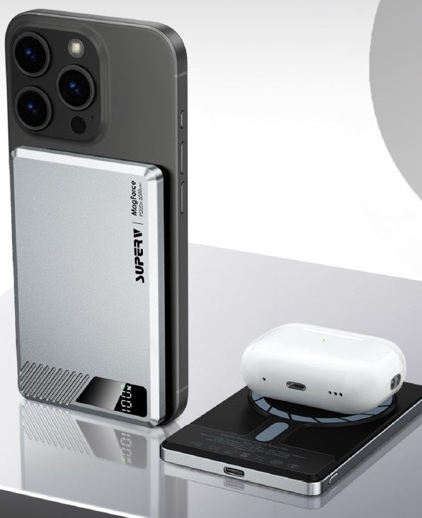 SuperV – Power41 PD20W 5000mAh MagForce數顯超纖薄移動電源 (品牌直送)