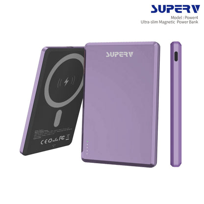 SUPERV – Power4 5000mAh PD20W 超薄無線磁吸充電器 Magnetic Wireless Power Bank – MagSafe Compatible (品牌直送)