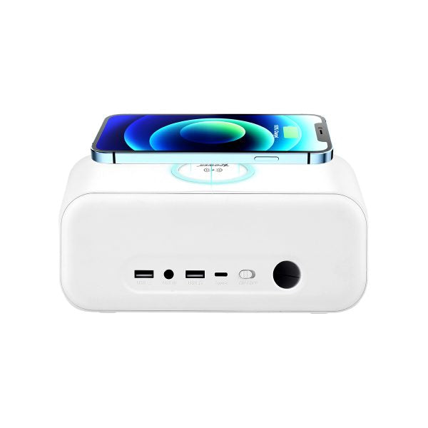 XPower QIC4 多合一15W無線充電+藍牙喇叭鬧鐘(品牌直送)