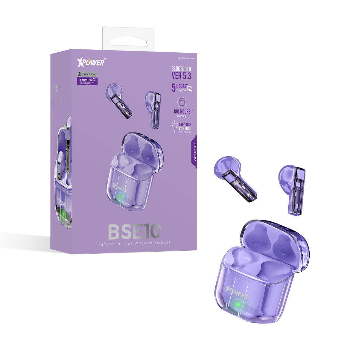 XPower BSE10 透明真無線藍牙5.3耳機 (品牌直送)