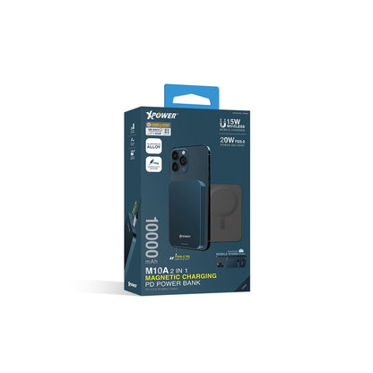 XPower M10A 10,000mAh 鋁合金超薄PD 3.0磁吸無線快速充電器(品牌直送)