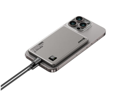 XPower M5K 2合1鋁合金數顯 5000mAh PD3.0+磁吸無線外置充電器