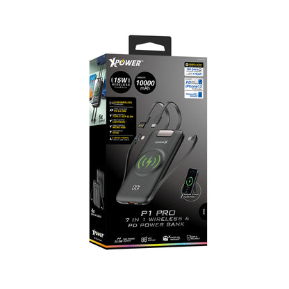 XPower P1 PRO 7合1無線+PD外置充電器 (品牌直送)