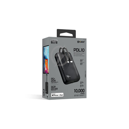XPower PDL10 10,000mAh  2合1 PD 3.0快速充電器 (Apple MFi 官方認證)(品牌直送