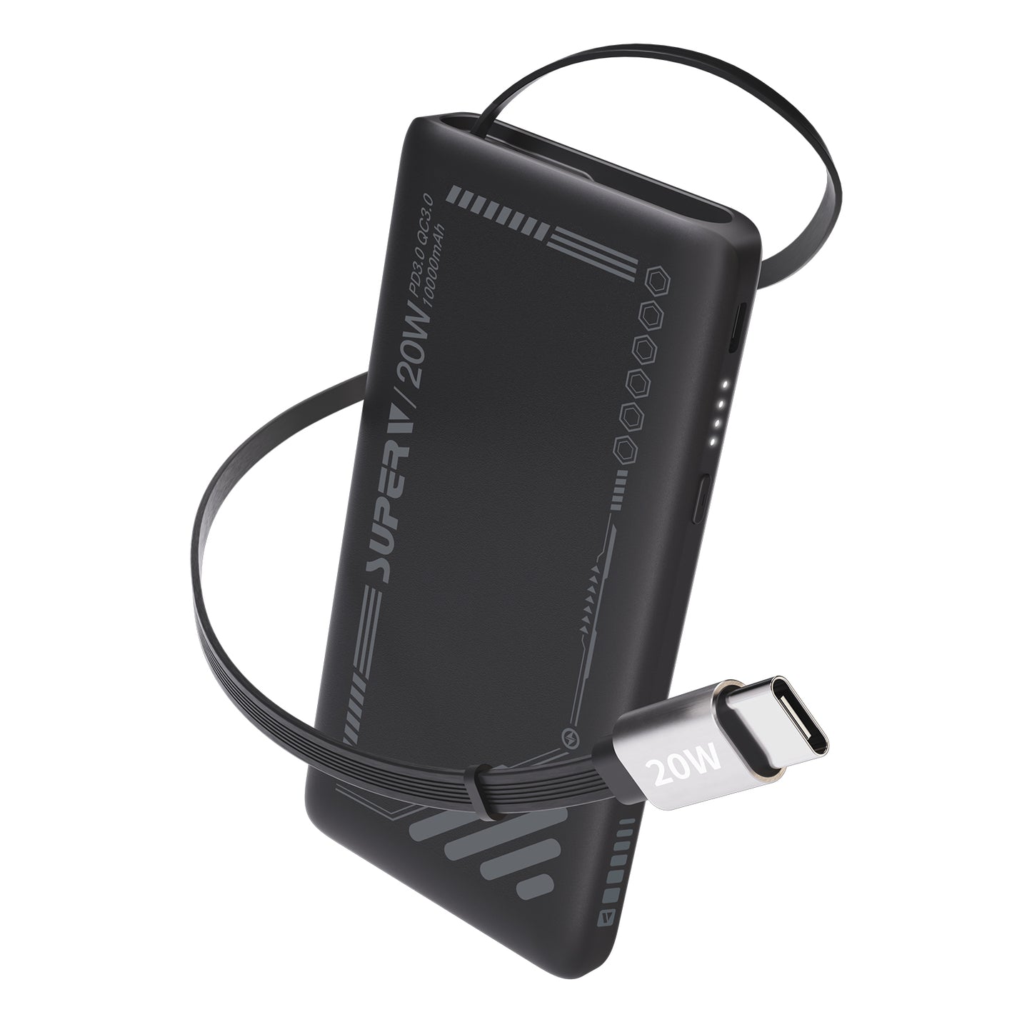 SUPERV 10000mAh 內置70cm Type-C線 Dual Input & Output | Power14 (品牌直送)