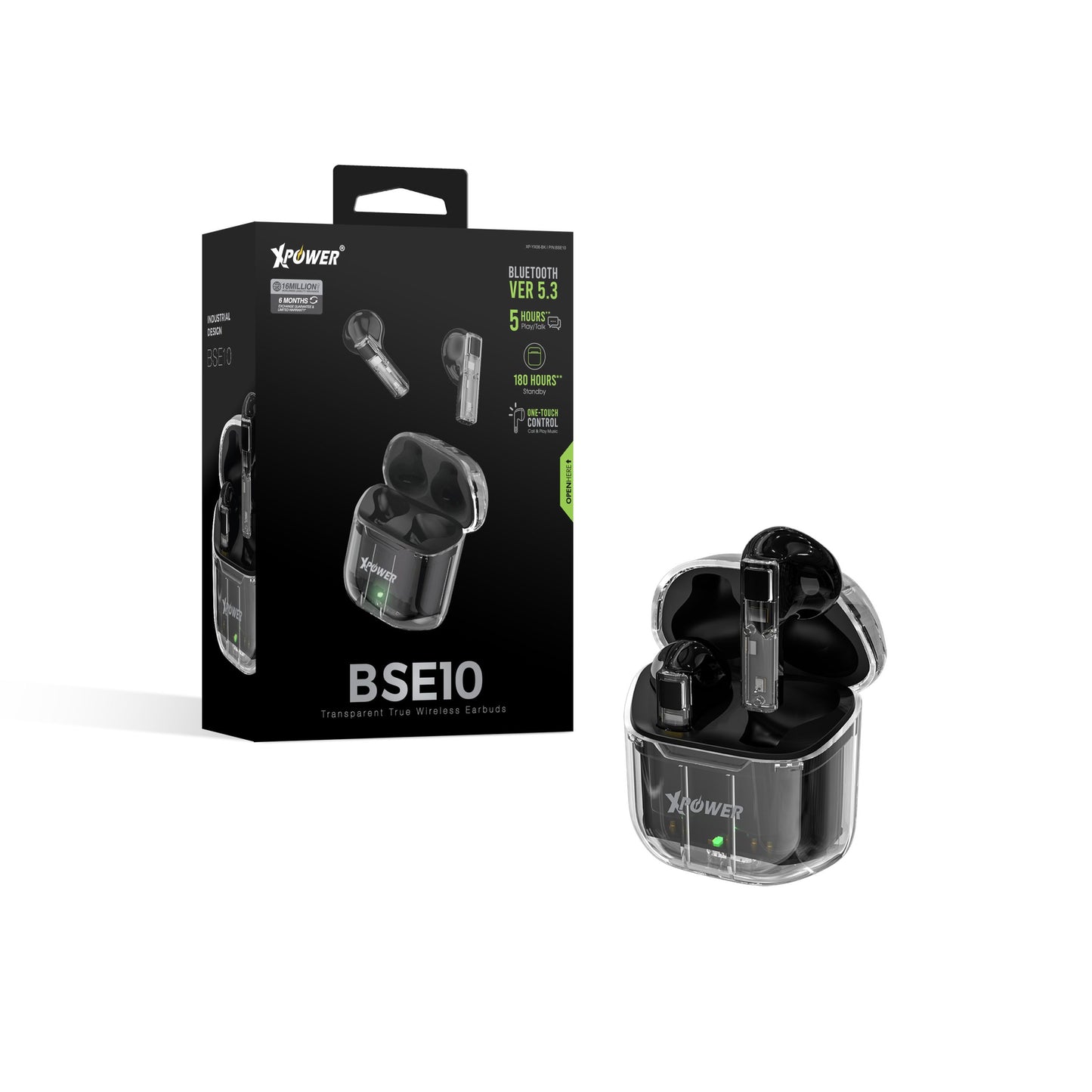 XPower BSE10 透明真無線藍牙5.3耳機 (品牌直送)
