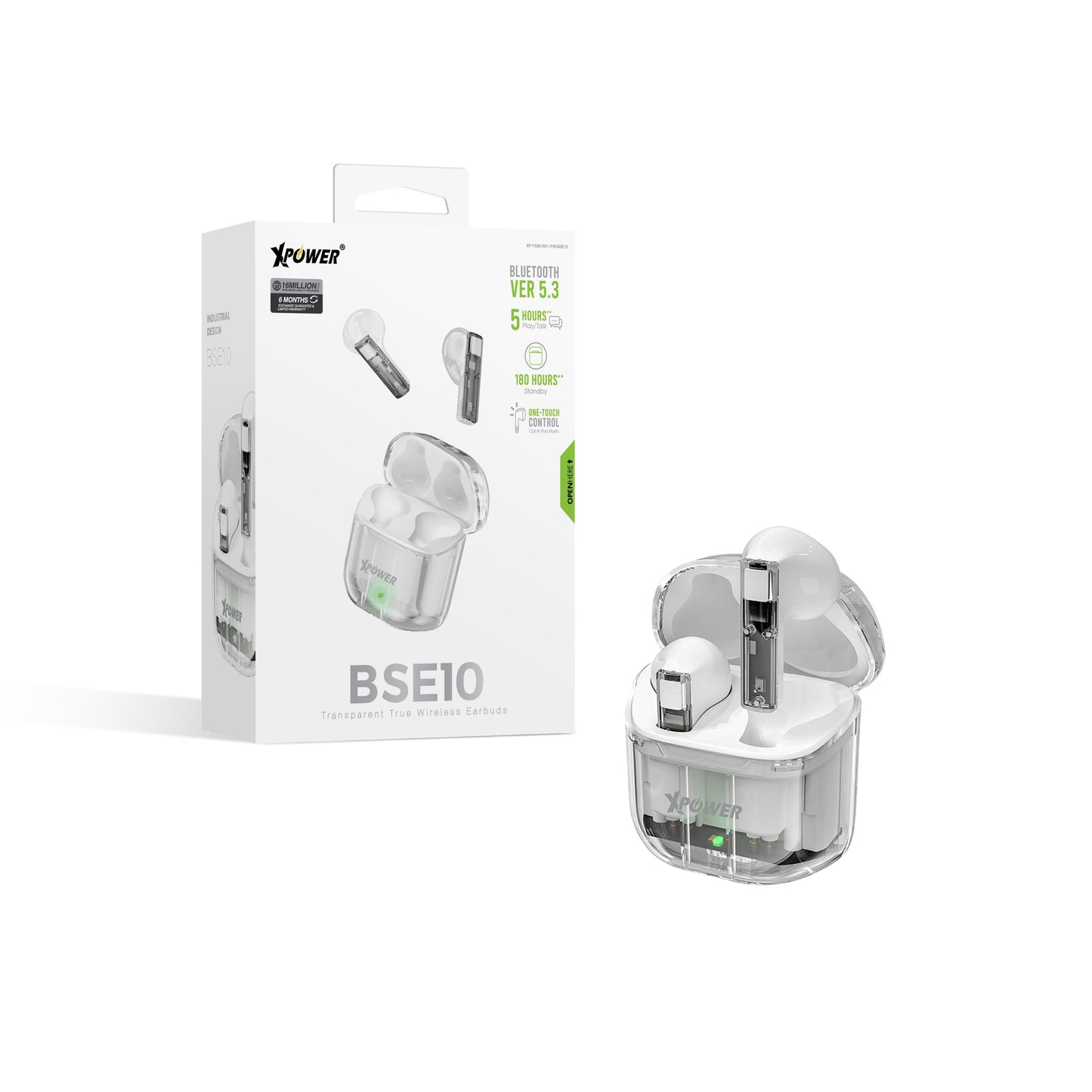 XPower BSE10 透明真無線藍牙5.3耳機 (品牌直送)