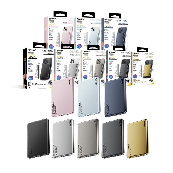 XPower M10K 3-в-1 Power Bank с цифровым дисплеем 10000 мАч PD3.0 + магнитная беспроводная зарядка (прямая доставка от бренда)