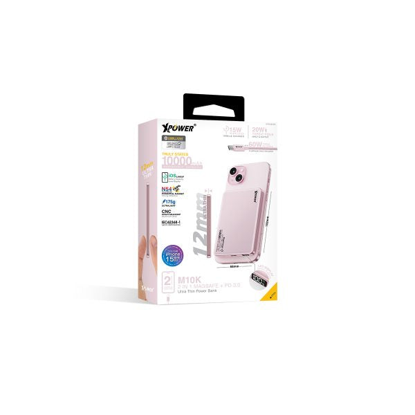 XPower M10K 3-в-1 Power Bank с цифровым дисплеем 10000 мАч PD3.0 + магнитная беспроводная зарядка (прямая доставка от бренда)
