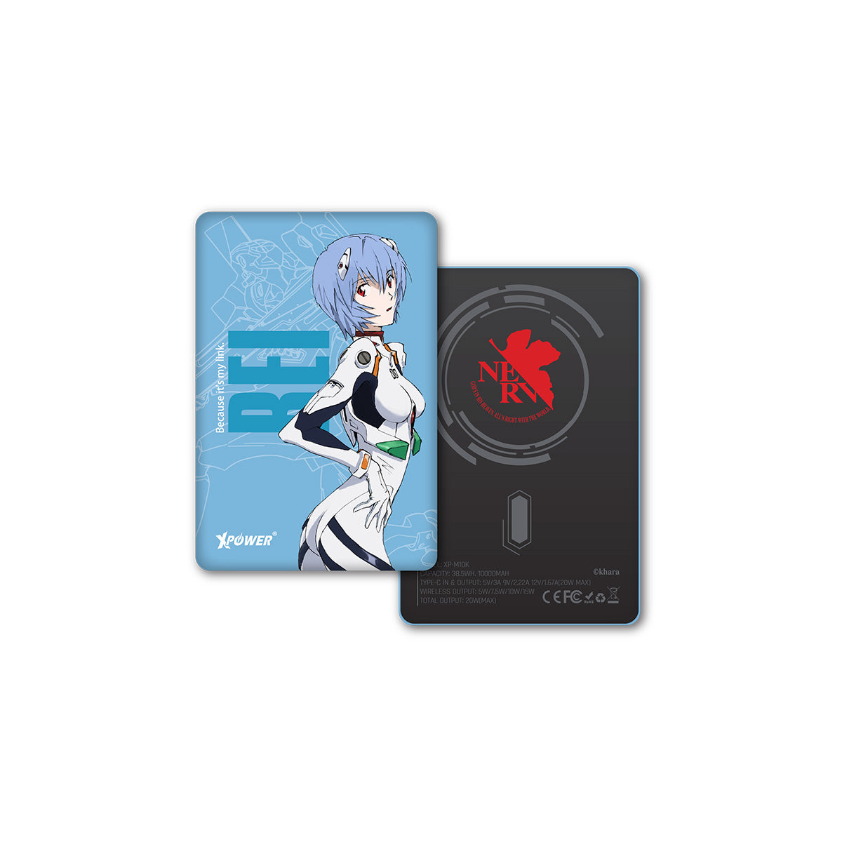 XPower x EVA 新世紀福音戰士 M10K MagSafe 3合1 10000mAh超薄數顯無線充電器 (品牌直送)
