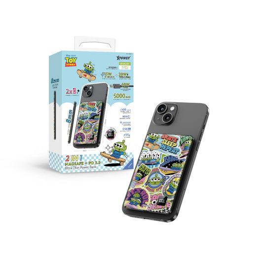 XPower x Toy Story M5K 三眼仔系列2合1磁吸+PD3.0 5000mAh鋁合金外置充電器 (品牌直送)