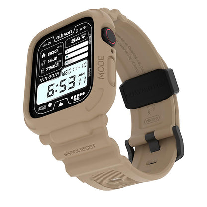 Elkson Apple Watch 9/8/7/6/5/4/SE Quattro Pro柔韌透氣耐磨TPU一體成形軍規錶帶38-45mm (品牌直送)